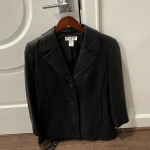 Preston & York Classic Black Leather Jacket
